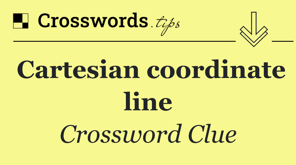 Cartesian coordinate line