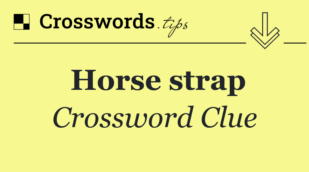 Horse strap