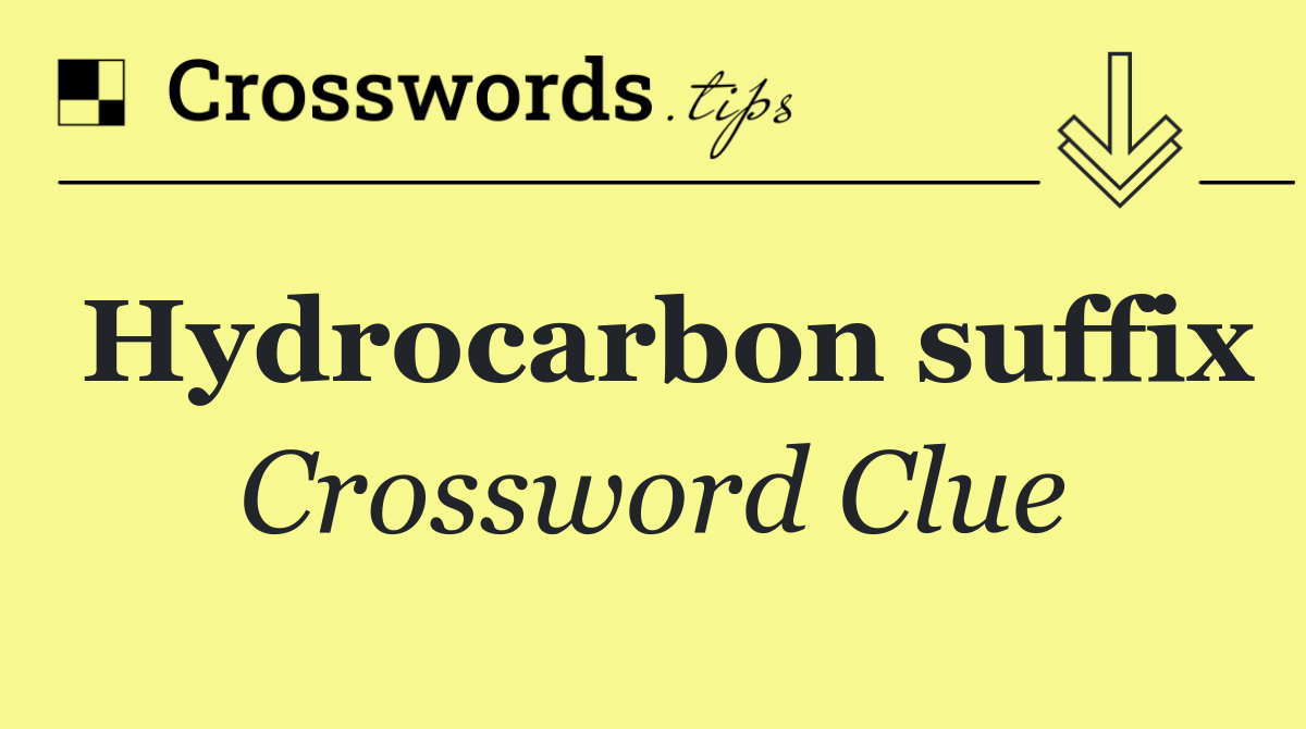 Hydrocarbon suffix