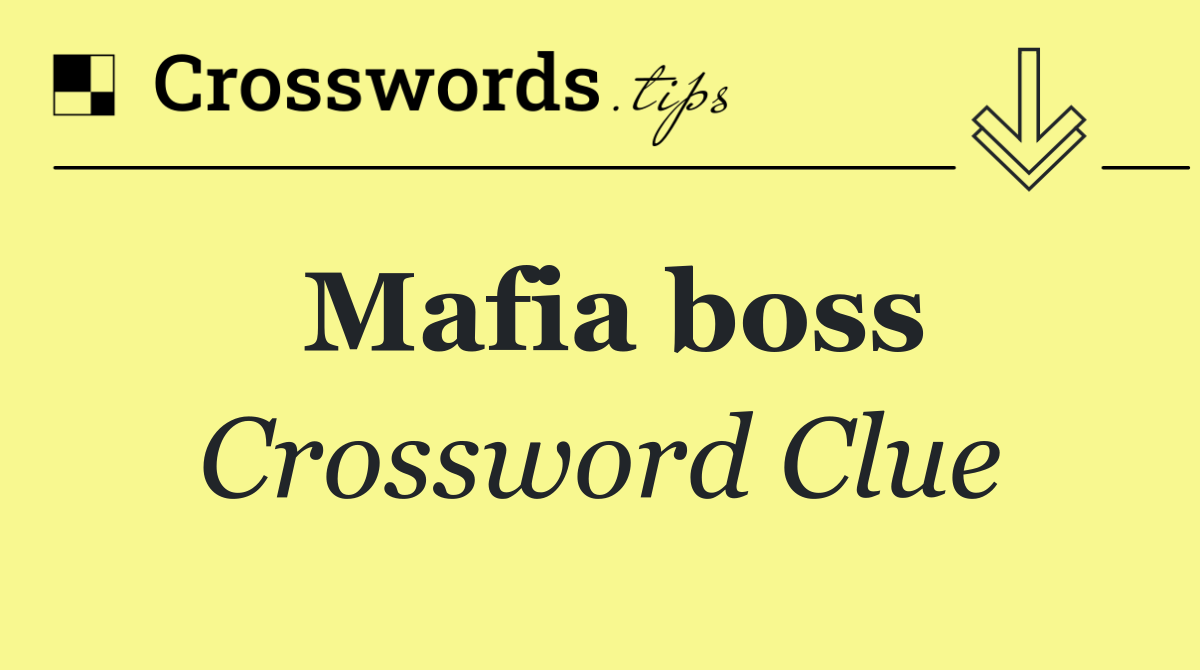 Mafia boss