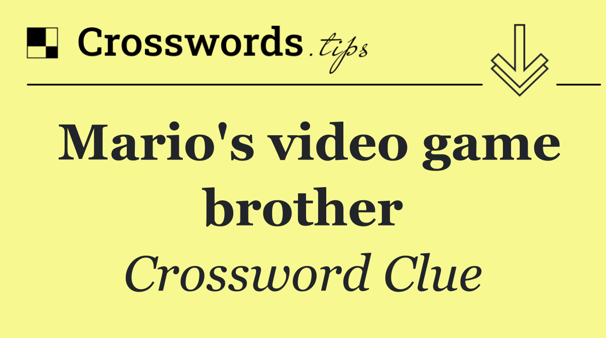 Mario's video game brother