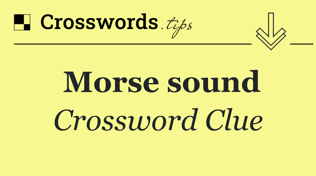 Morse sound