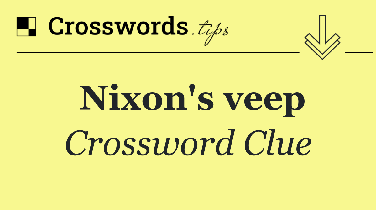 Nixon's veep