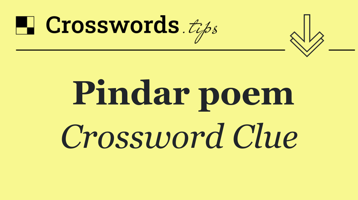 Pindar poem