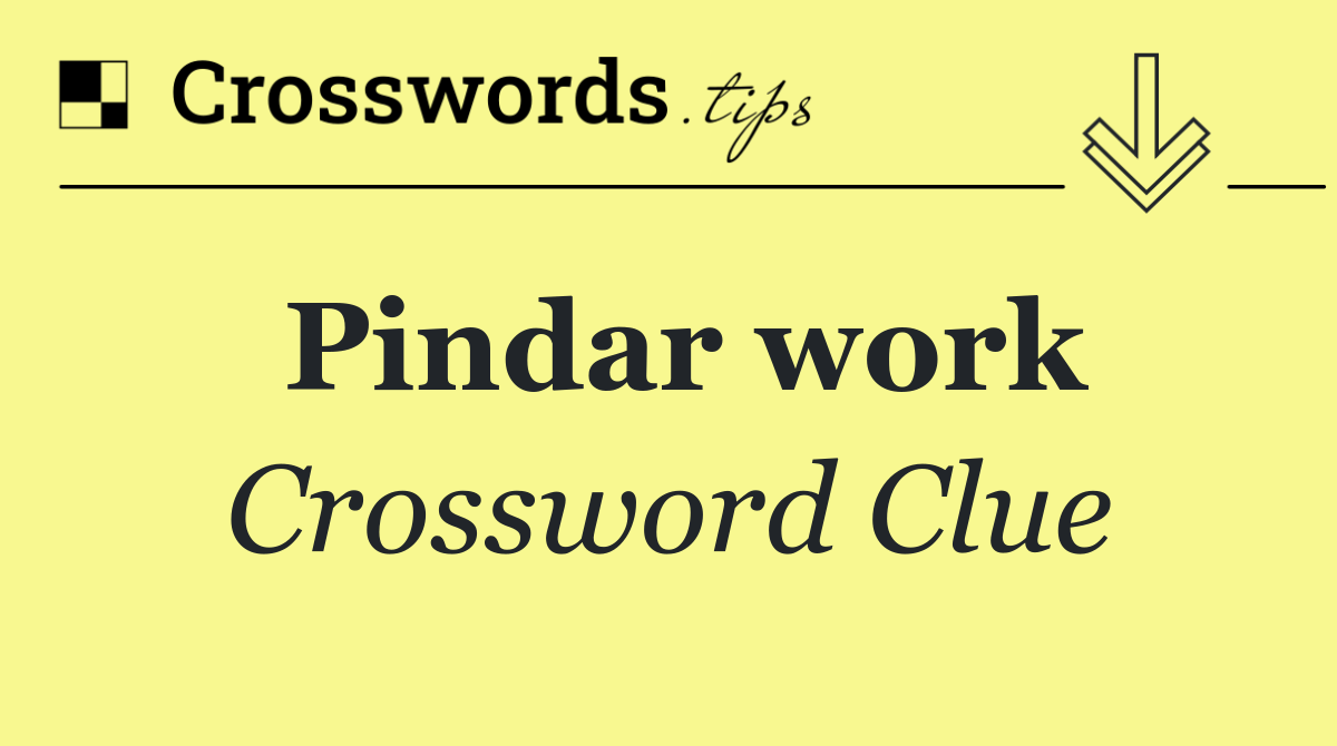 Pindar work