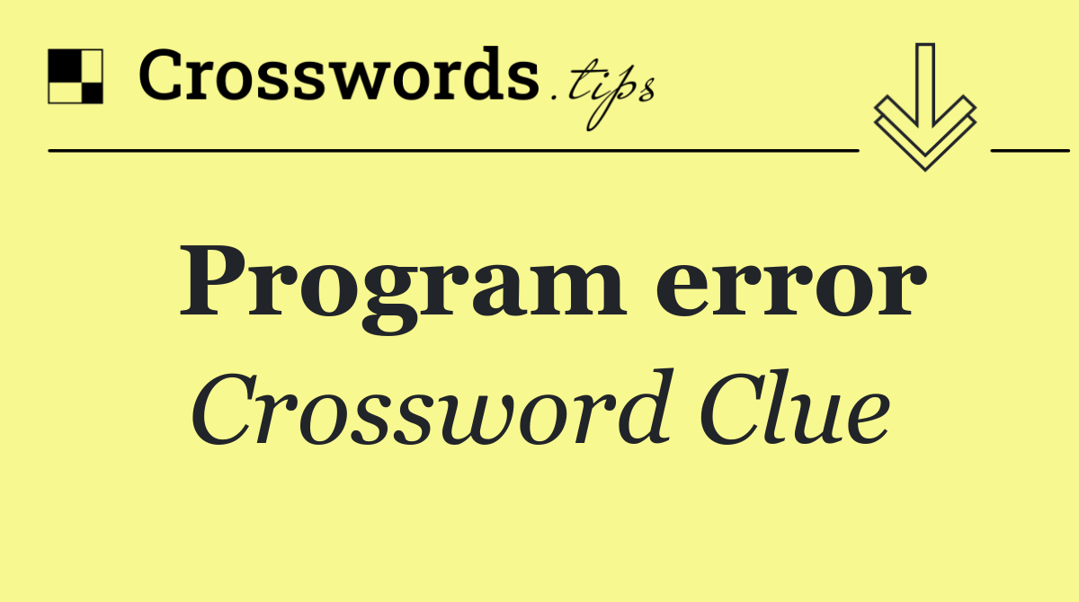 Program error