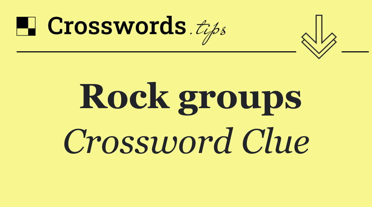 Rock groups