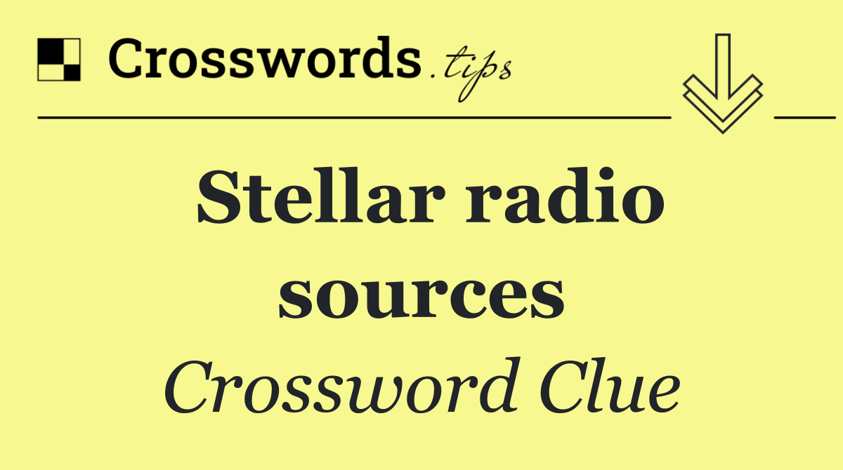 Stellar radio sources