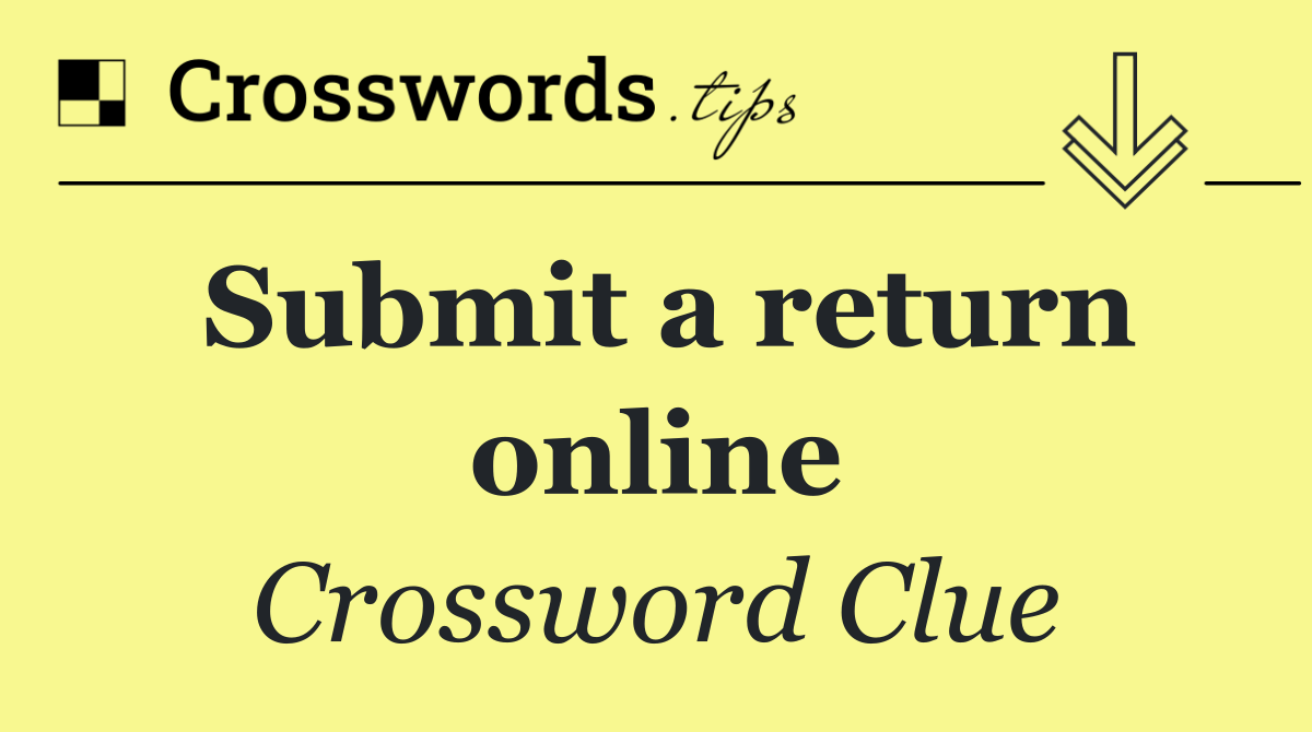 Submit a return online