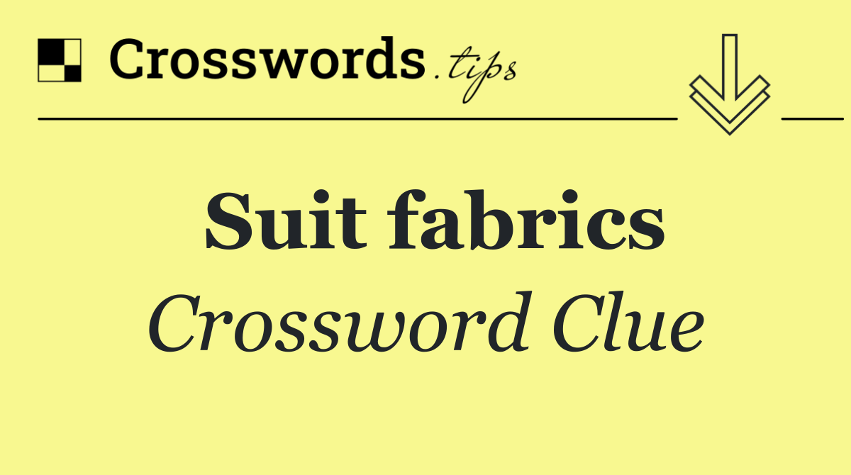 Suit fabrics