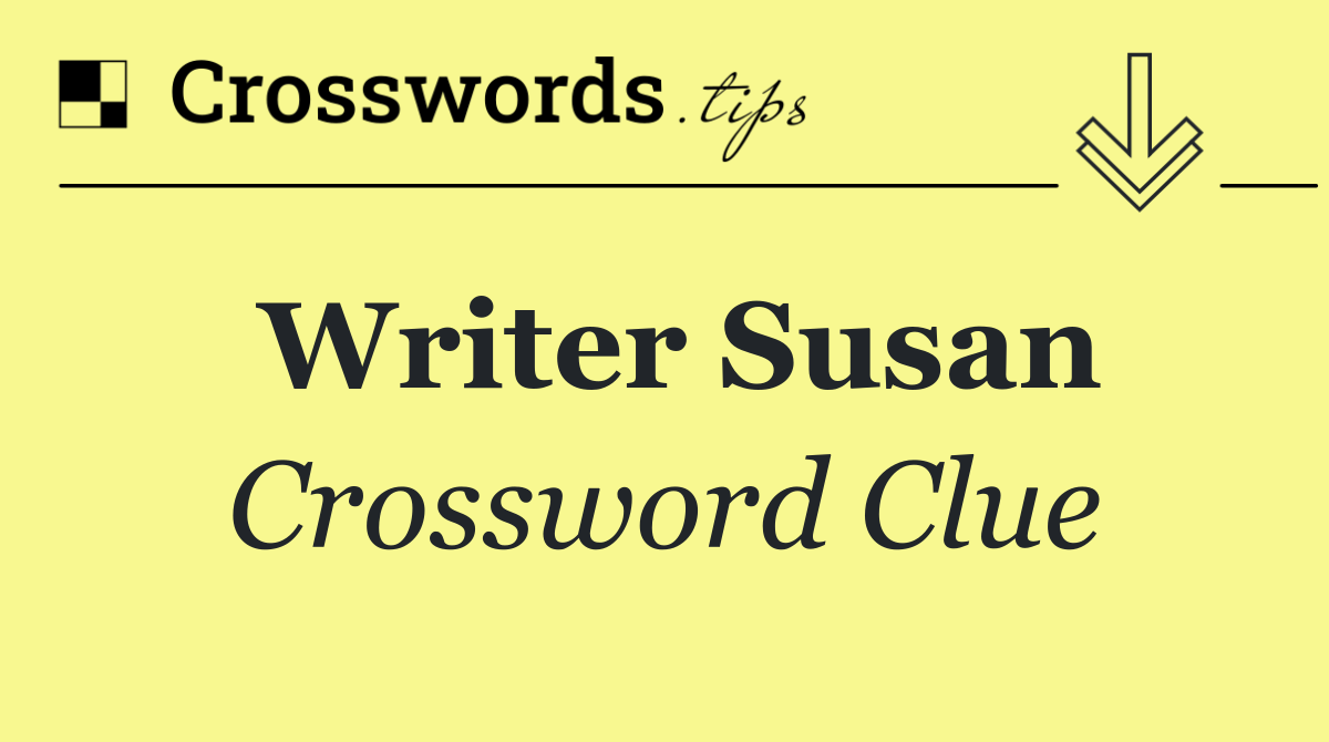 Writer Susan