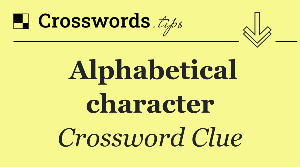 Alphabetical character