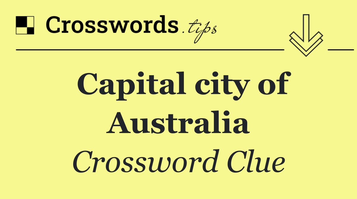 Capital city of Australia