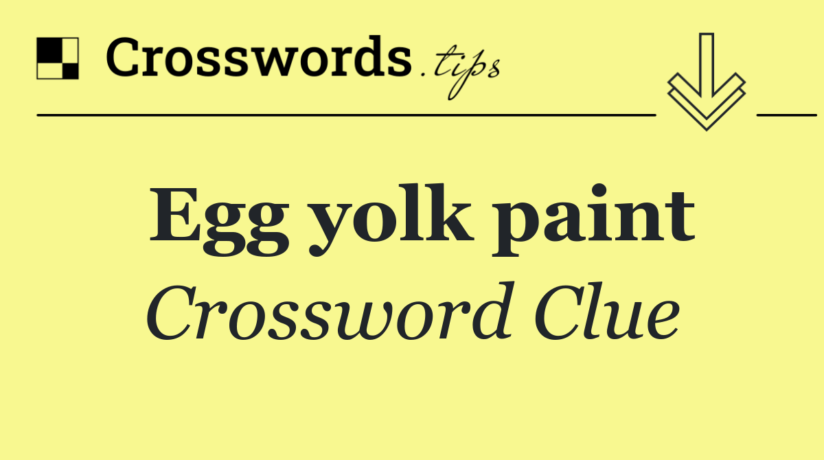 Egg yolk paint