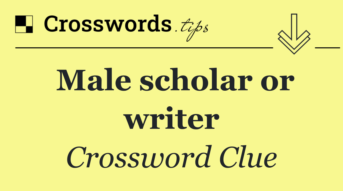 Male scholar or writer