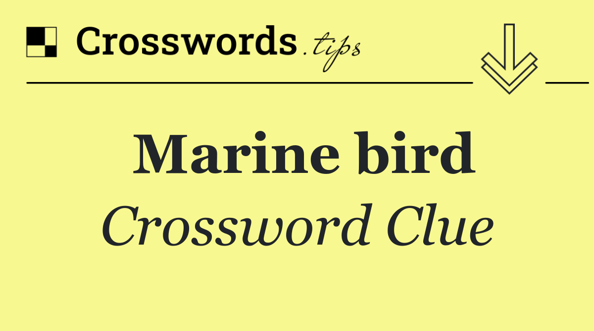 Marine bird