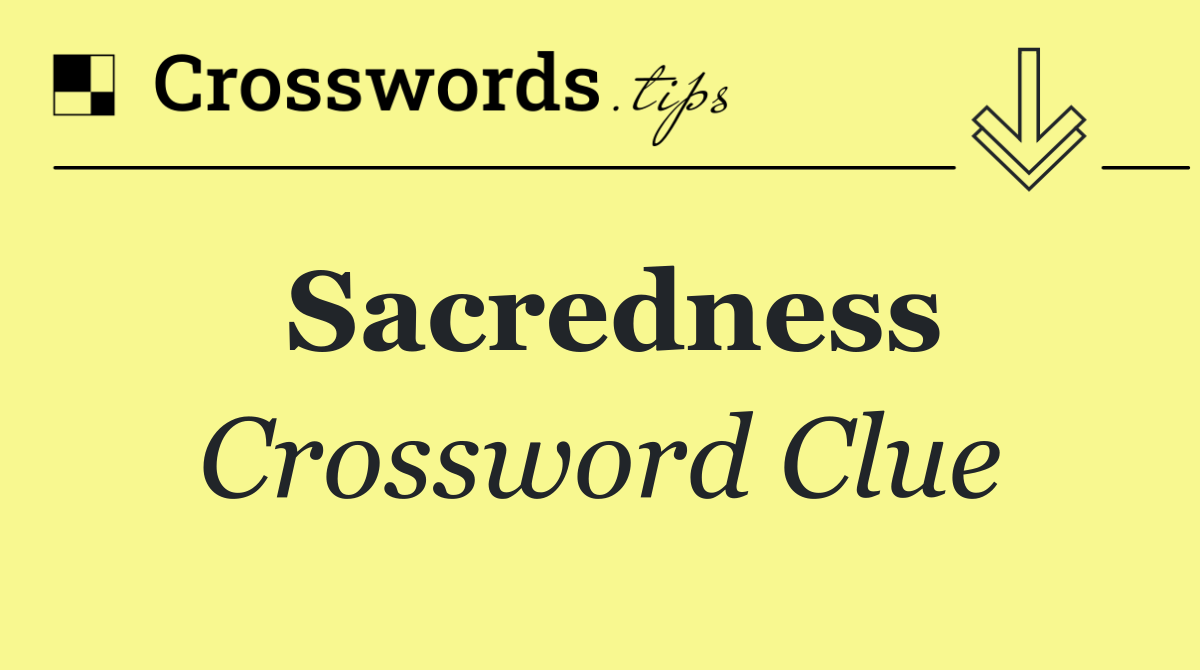 Sacredness