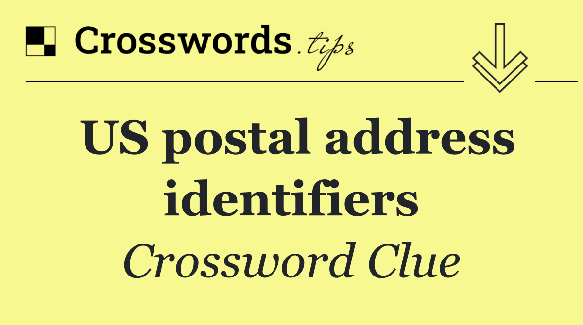 US postal address identifiers