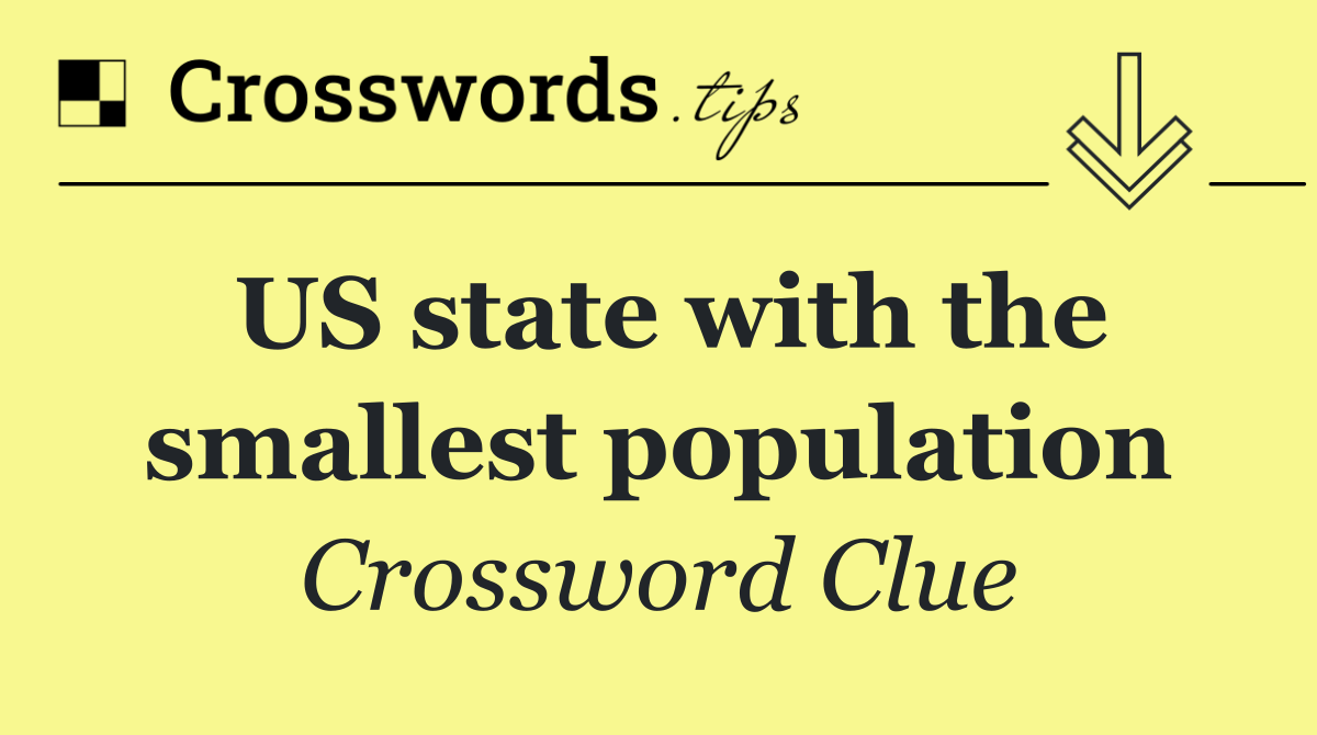 US state with the smallest population