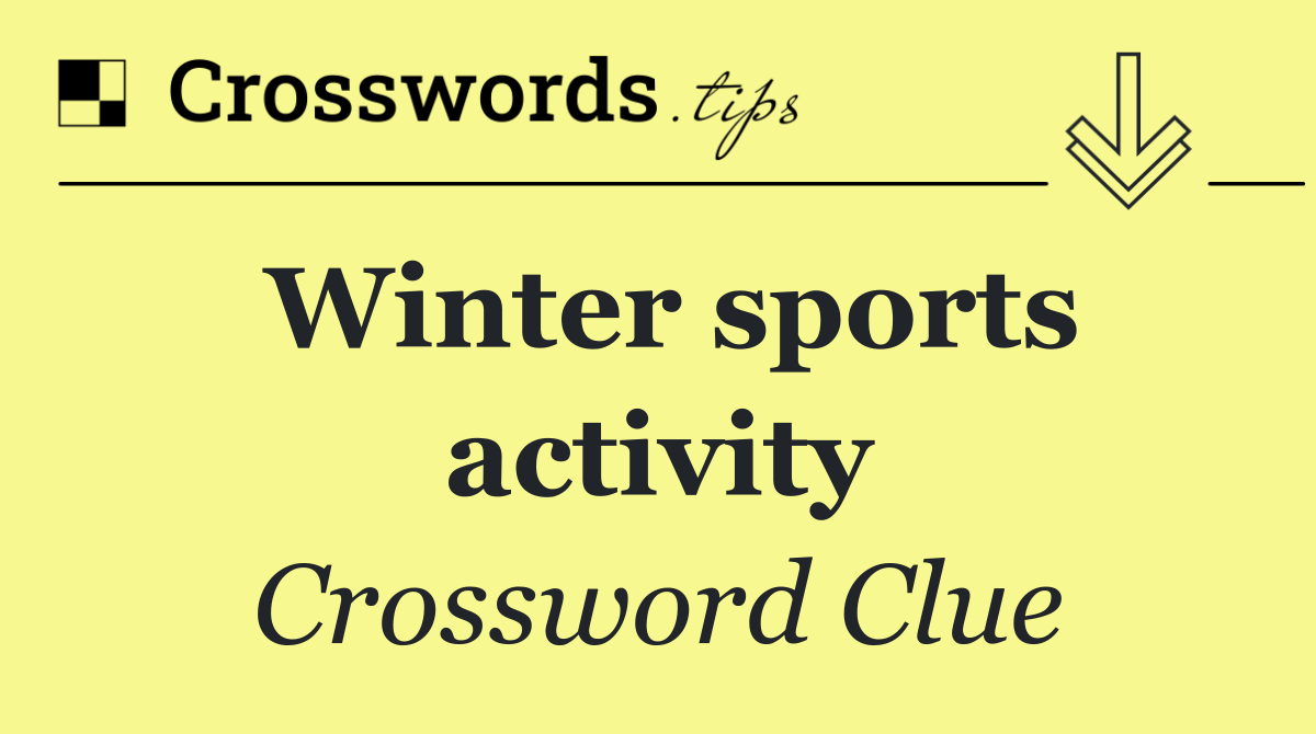 Winter sports activity