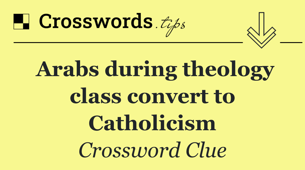 Arabs during theology class convert to Catholicism