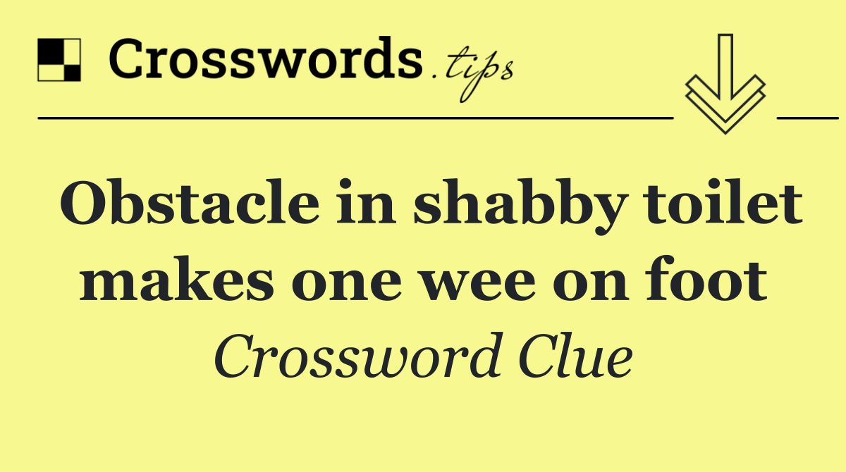 Obstacle in shabby toilet makes one wee on foot