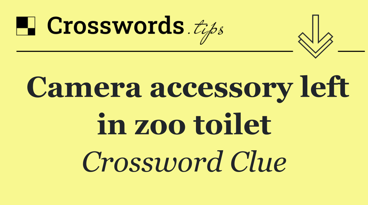 Camera accessory left in zoo toilet