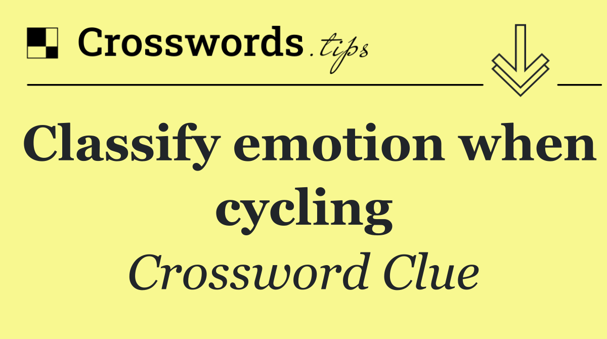 Classify emotion when cycling