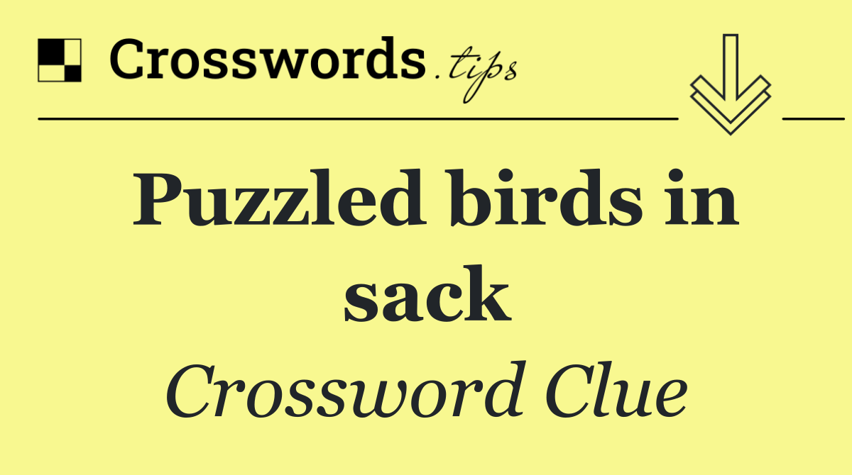 Puzzled birds in sack