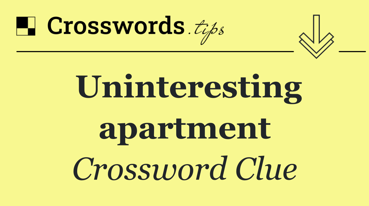 Uninteresting apartment