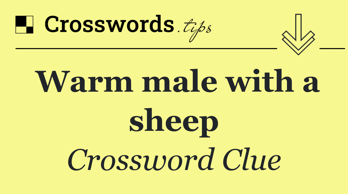 Warm male with a sheep