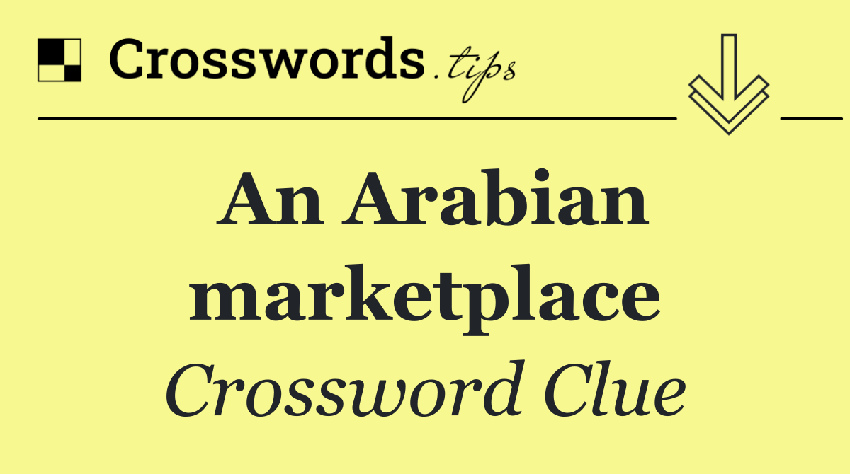 An Arabian marketplace