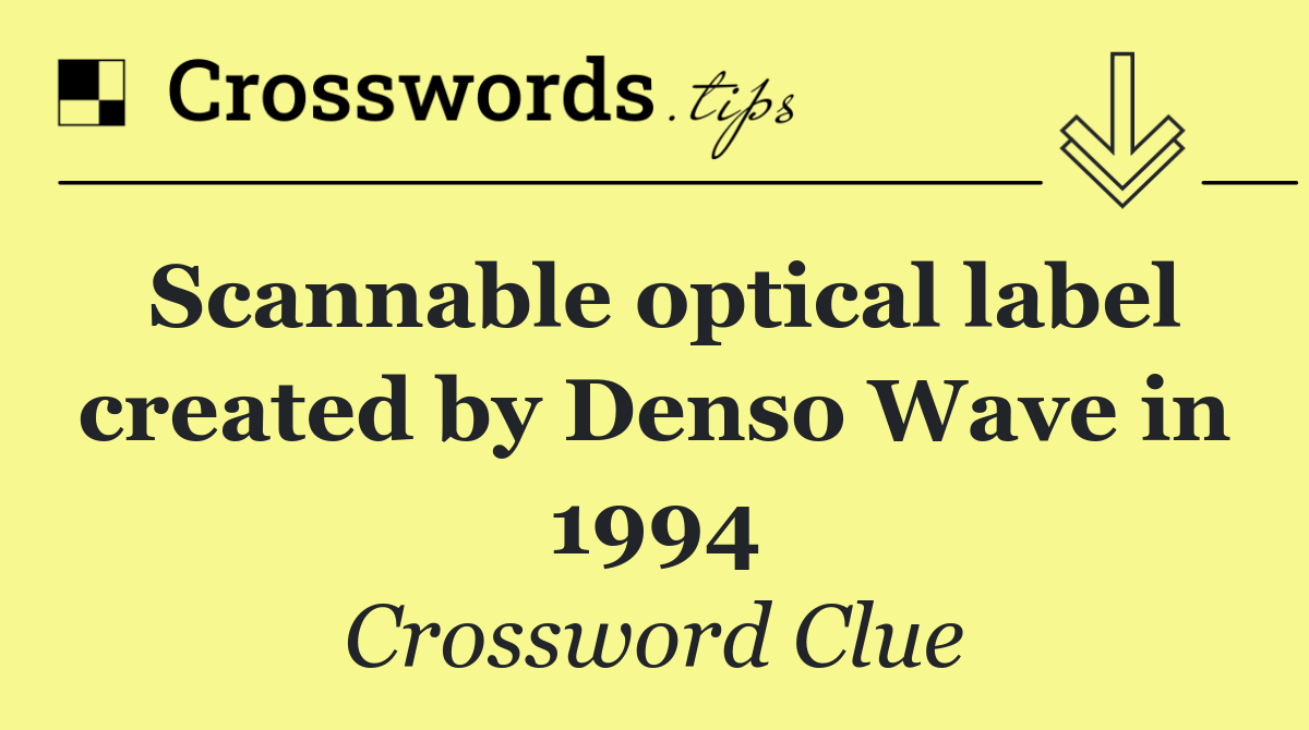 Scannable optical label created by Denso Wave in 1994