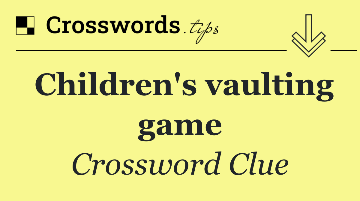 Children's vaulting game
