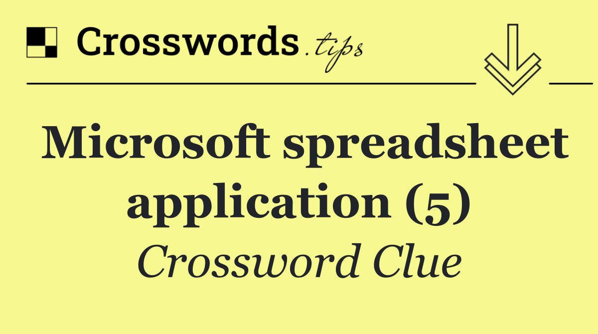 Microsoft spreadsheet application (5)
