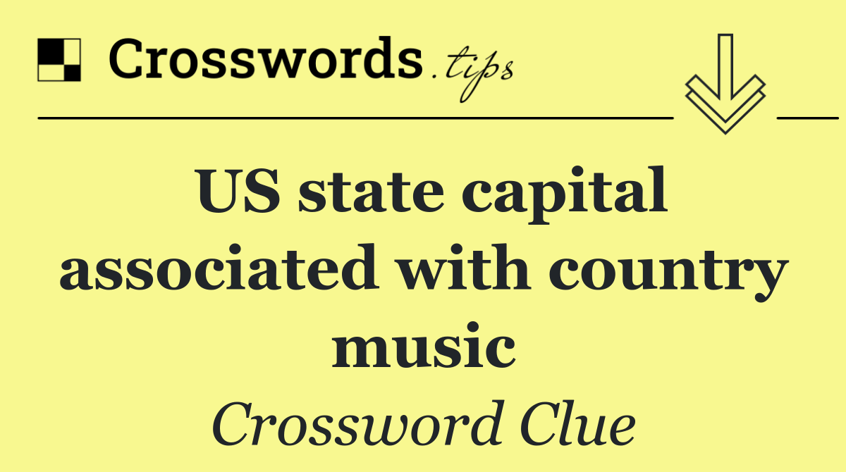 US state capital associated with country music