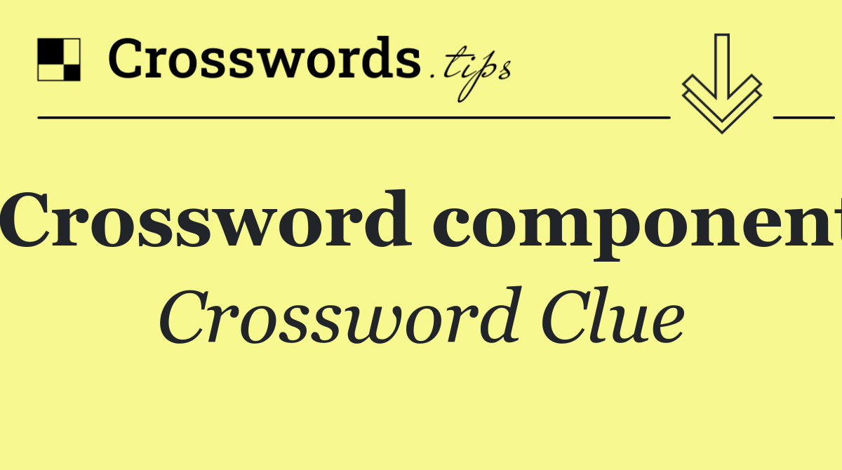 Crossword component