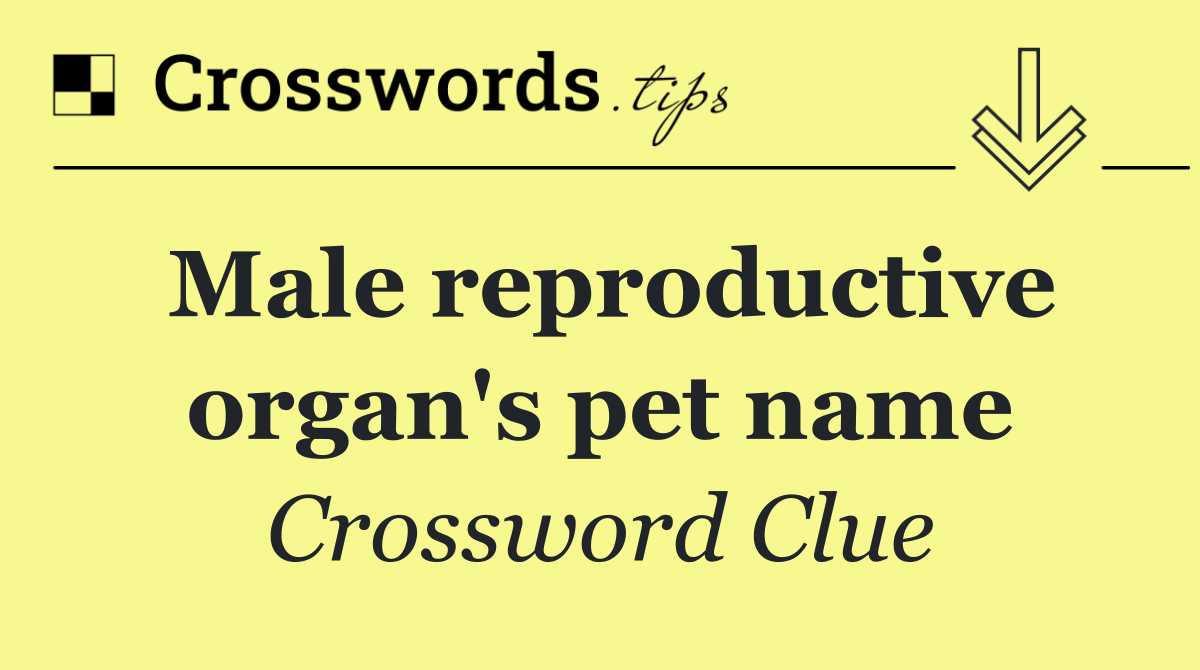 Male reproductive organ's pet name