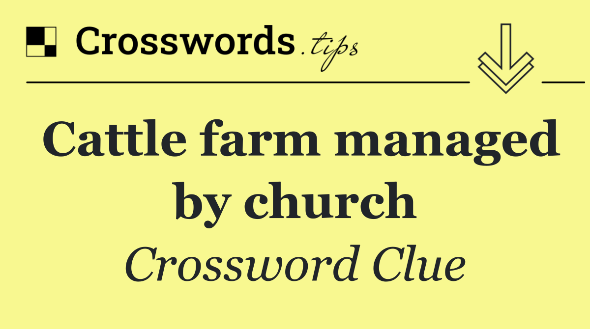 Cattle farm managed by church