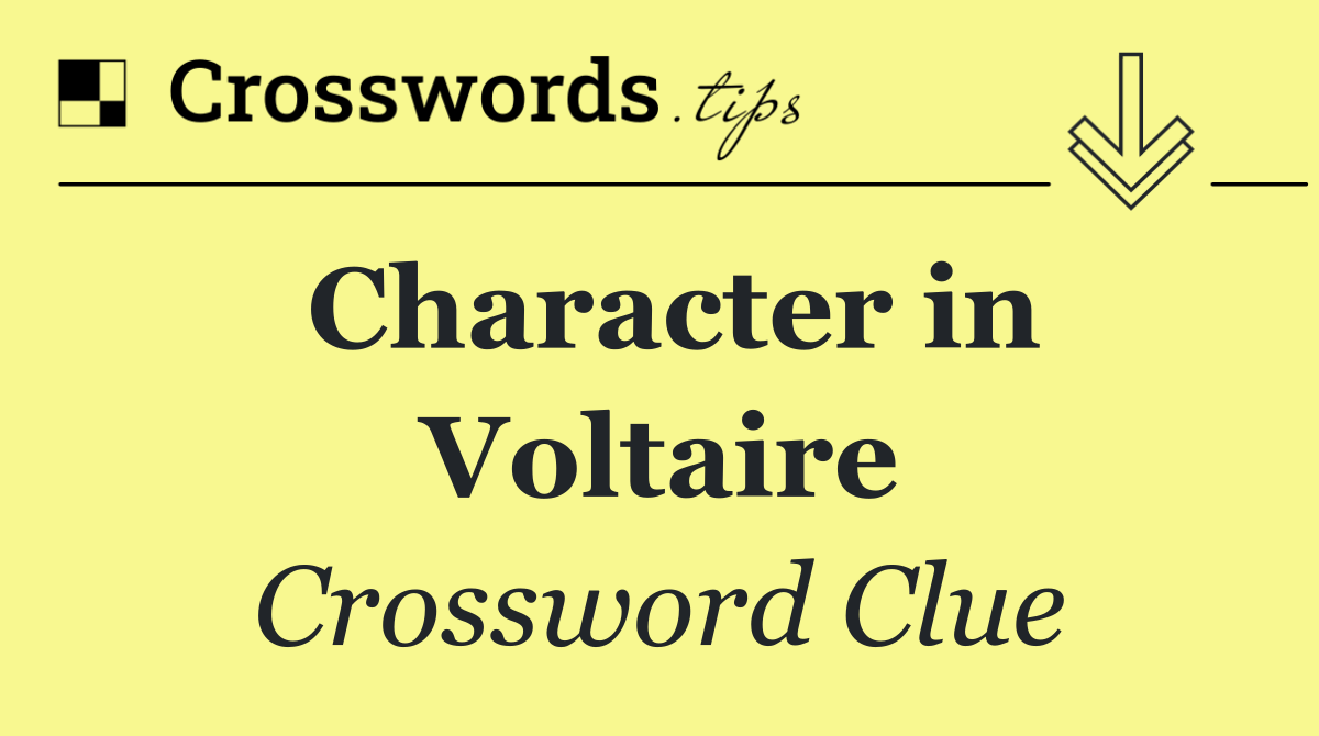 Character in Voltaire