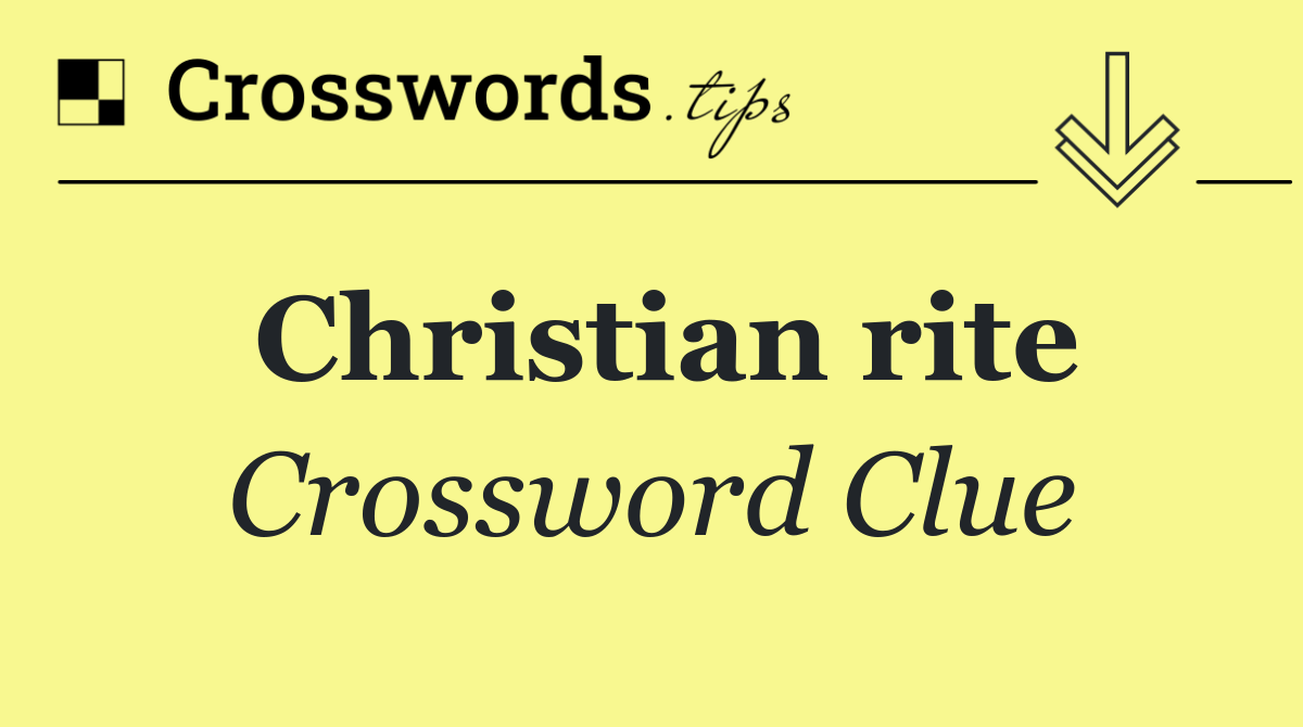 Christian rite