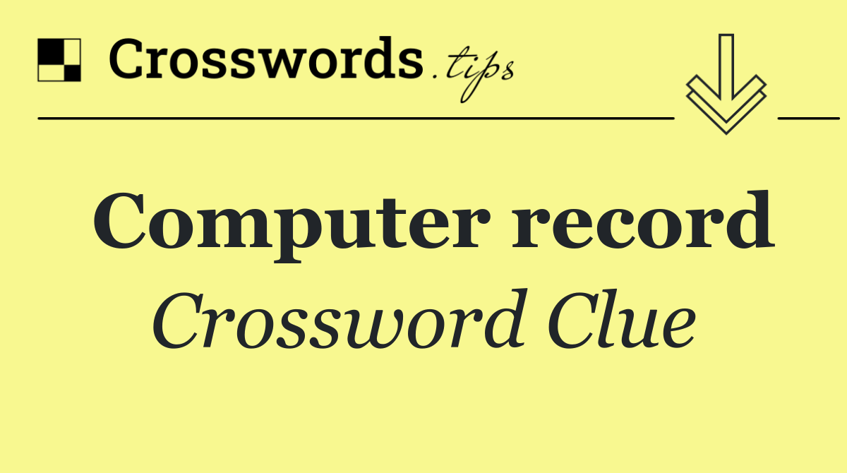 Computer record