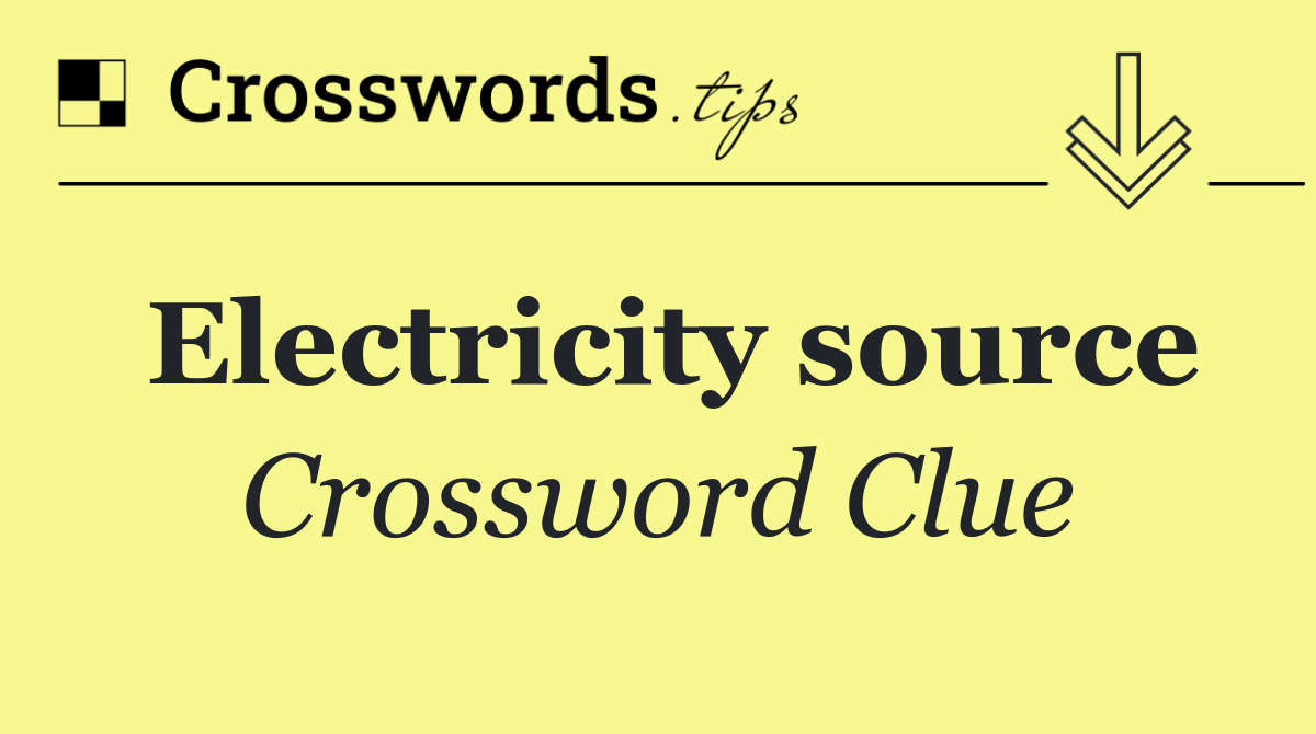 Electricity source
