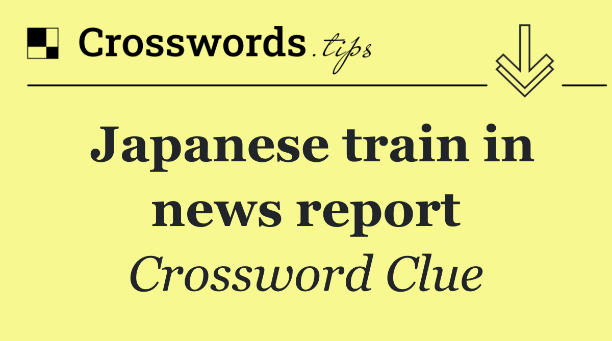 Japanese train in news report