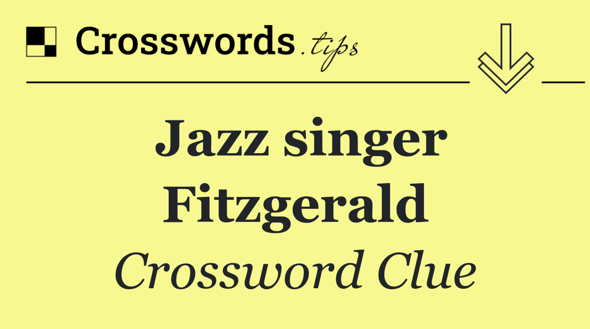 Jazz singer Fitzgerald