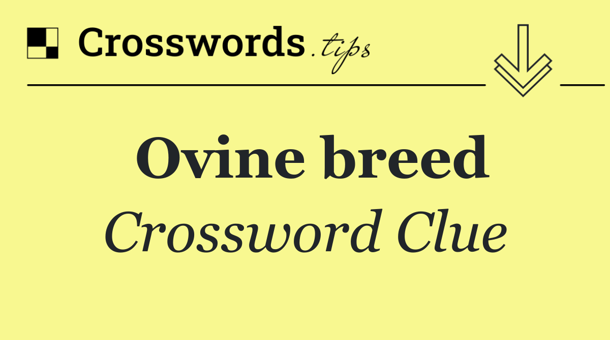 Ovine breed