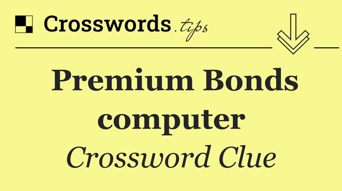 Premium Bonds computer