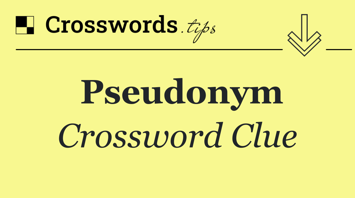 Pseudonym