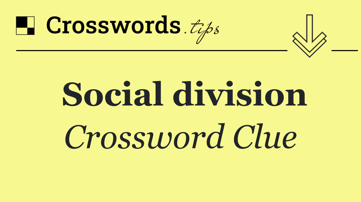 Social division