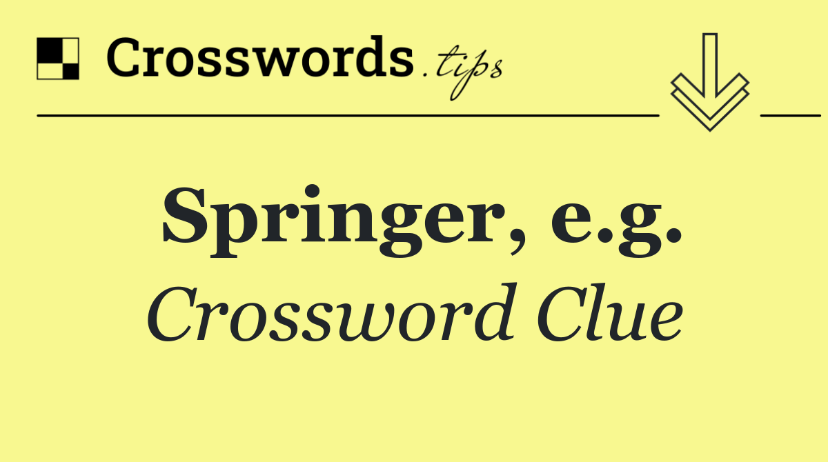 Springer, e.g.